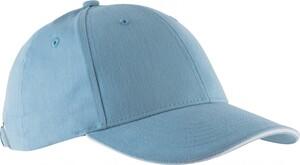 K-up KP011 - ORLANDO - MEN'S 6 PANEL CAP Sky Blue / White