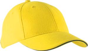 K-up KP011 - ORLANDO - MEN'S 6 PANEL CAP Yellow / Slate Grey