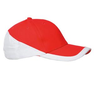 K-up KP045 - RACING - KAPPE 6-PANEL Red / White