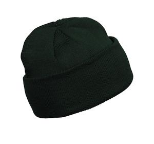 K-up KP031 - KNITTED TURNUP BEANIE Forest Green