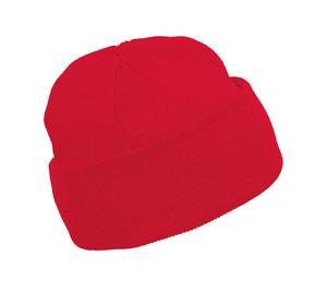 K-up KP031 - KNITTED TURNUP BEANIE Red