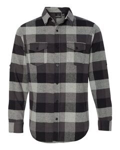 Burnside B8210 - Yarn-Dyed Long Sleeve Flannel Shirt Black