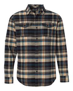 Burnside B8210 - Yarn-Dyed Long Sleeve Flannel Shirt Dark Khaki