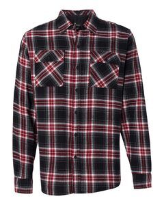 Burnside B8210 - Yarn-Dyed Long Sleeve Flannel Shirt Red