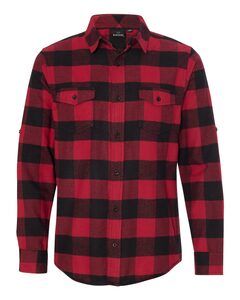 Burnside B8210 - Yarn-Dyed Long Sleeve Flannel Shirt Red/ Black Buffalo