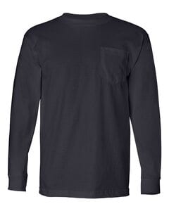 Bayside 8100 - USA-Made Long Sleeve T-Shirt with a Pocket Navy