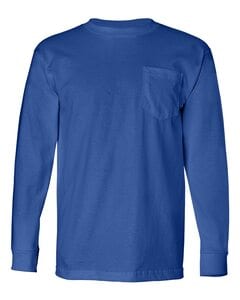 Bayside 8100 - USA-Made Long Sleeve T-Shirt with a Pocket Azul royal