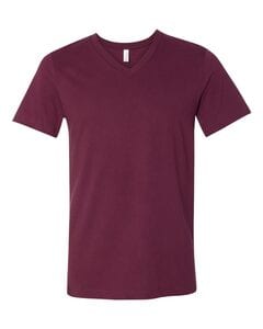 Bella+Canvas 3005 - Unisex Short Sleeve V-Neck Jersey T-Shirt Maroon