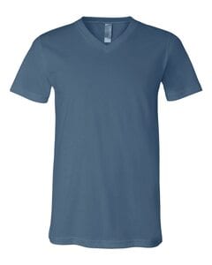 Bella+Canvas 3005 - Unisex Short Sleeve V-Neck Jersey T-Shirt Steel Blue