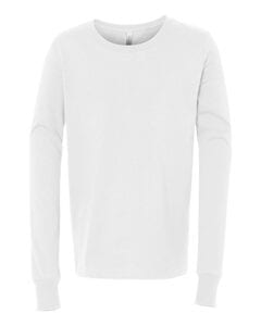 Bella+Canvas 3501Y - Youth Jersey Long Sleeve T-Shirt Blanco
