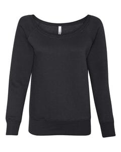 Bella+Canvas 7501 - Ladies' Triblend Wideneck Sweatshirt Black