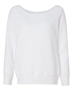 Bella+Canvas 7501 - Ladies' Triblend Wideneck Sweatshirt Solid White Triblend