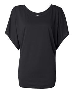 Bella+Canvas 8821 - Ladies' Flowy Draped Sleeve Dolman T-Shirt Negro