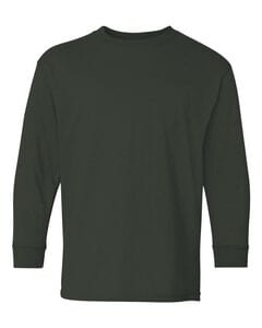 Gildan 5400B - Youth Heavy Cotton Long Sleeve T-Shirt Forest Green