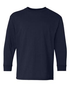 Gildan 5400B - Youth Heavy Cotton Long Sleeve T-Shirt Navy