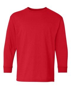 Gildan 5400B - Youth Heavy Cotton Long Sleeve T-Shirt Red