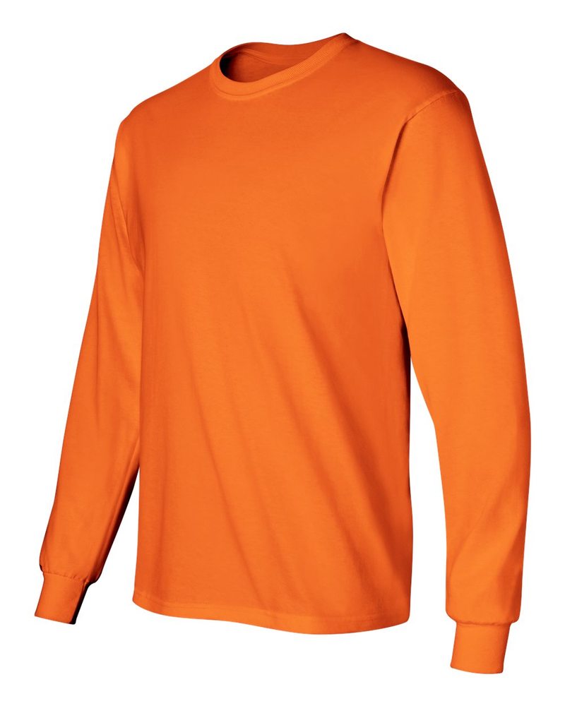 Gildan 2400 Ultra Coton sécurité Vert & Orange Adulte T-shirt à manches longues S-5XL
