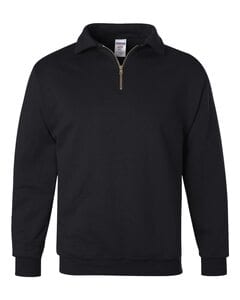JERZEES 4528MR - NuBlend® SUPER SWEATS® Quarter-Zip Pullover Sweatshirt Black
