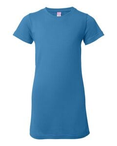 LAT 3616 - Junior Fit Fine Jersey Longer Length T-Shirt Cobalt