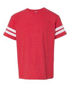 LAT 6137 - Youth Vintage Football T-Shirt Vintage Red