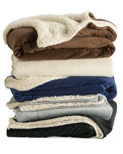 Liberty Bags 8712 - Alpine Fleece Micro Mink Sherpa Blanket Grey