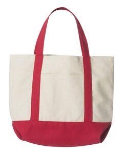 Liberty Bags 8867 - Bolsa pequeña de lona de algodón Seaside Rojo