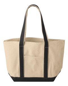 Liberty Bags 8871 - 16 Ounce Cotton Canvas Tote Natural/ Black
