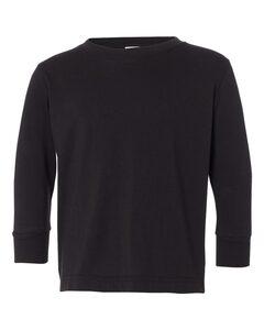 Rabbit Skins 3302 - Fine Jersey Toddler Long Sleeve T-Shirt Black