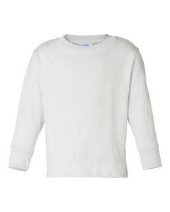Rabbit Skins 3311 - Toddler Long Sleeve T-Shirt Blanco