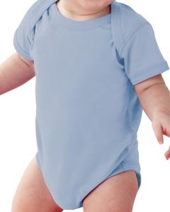 Rabbit Skins 4424 - Fine Jersey Infant Lap Shoulder Creeper Bleu ciel