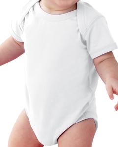 Rabbit Skins 4424 - Fine Jersey Infant Lap Shoulder Creeper Blanc