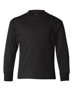 Hanes 5546 - Youth Tagless® Long Sleeve T-Shirt Negro