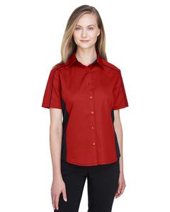 Ash City North End 77042 - Fuse Ladies' Color-Block Twill Shirts Classic Red