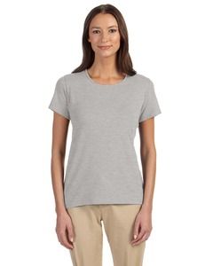 Devon & Jones DP182W - Perfect Fit Ladies Shell T-Shirt Grey Heather