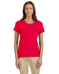 Devon & Jones DP182W - Perfect Fit Ladies Shell T-Shirt Red
