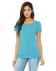 Bella+Canvas B8413 - Ladies Triblend Short-Sleeve T-Shirt Aqua Triblend