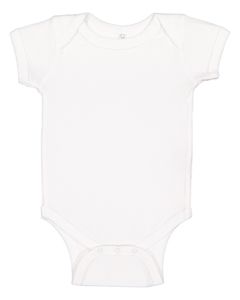 Rabbit Skins 4400 - Infant 5 oz. Baby Rib Lap Shoulder Bodysuit Blanc