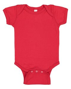 Rabbit Skins 4400 - Infant 5 oz. Baby Rib Lap Shoulder Bodysuit Rouge