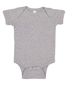 Rabbit Skins 4400 - Infant 5 oz. Baby Rib Lap Shoulder Bodysuit Heather