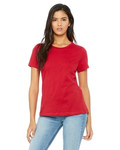 Bella+Canvas B6400 - Missy's Relaxed Jersey Short-Sleeve T-Shirt Red
