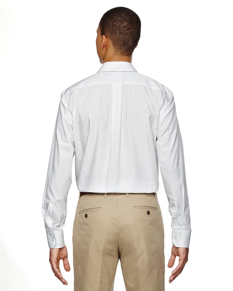Ash City North End 87044 - Align Men's Wrinkle Resistant Cotton Blend Dobby Vertical Striped Shirt
