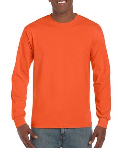 Gildan GI2400 - T-Shirt Homme Manches Longues 100% Coton Orange