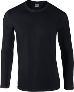 Gildan GI64400 - Softstyle Adult T-Shirt Met Lange Mouw Black/Black
