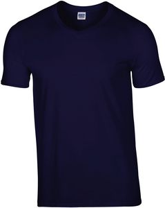 Gildan GI64V00 - Heren Softstyle V-Hals T-Shirt Navy/Navy