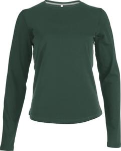 Kariban K383 - T-SHIRT COL ROND MANCHES LONGUES FEMME Forest Green