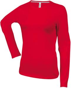 Kariban K383 - T-SHIRT COL ROND MANCHES LONGUES FEMME Rouge