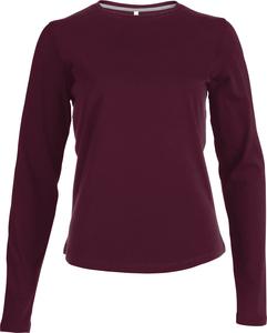 Kariban K383 - T-SHIRT COL ROND MANCHES LONGUES FEMME Wine
