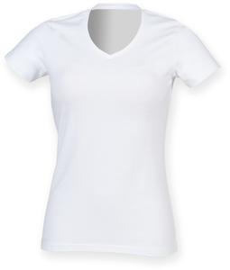 Skinnifit SK122 - SF Ladies Feel Good V Neck Stretch T-Shirt