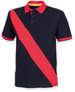 Front Row FR212 - Diagonal Stripe Cotton Piqué Polo Shirt