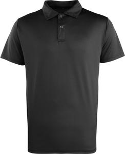 Premier PR612 - Coolchecker® Stud Piqué Polo Shirt Black/Black